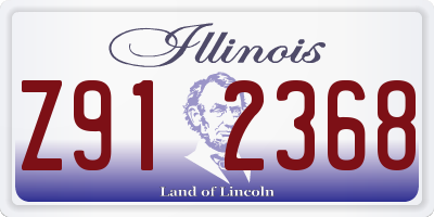 IL license plate Z912368