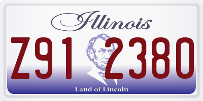 IL license plate Z912380