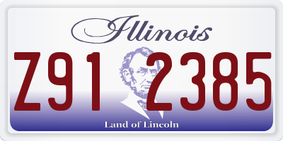 IL license plate Z912385