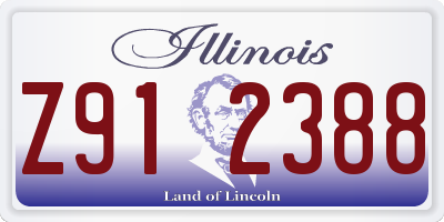 IL license plate Z912388