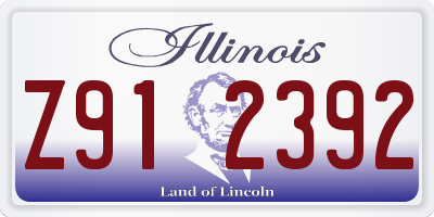 IL license plate Z912392