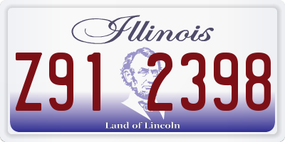 IL license plate Z912398