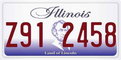 IL license plate Z912458