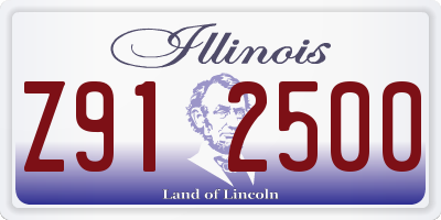 IL license plate Z912500