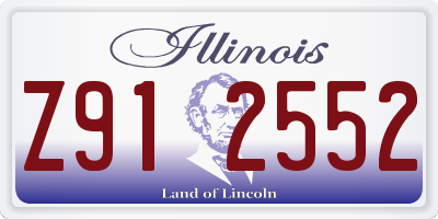 IL license plate Z912552