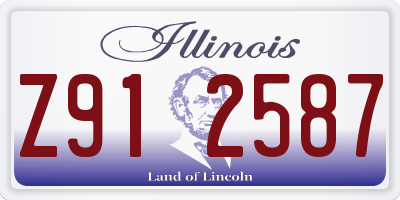 IL license plate Z912587