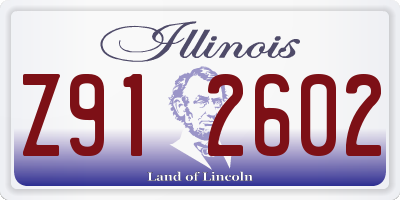 IL license plate Z912602