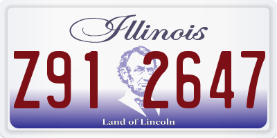 IL license plate Z912647