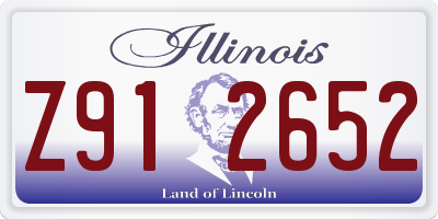 IL license plate Z912652