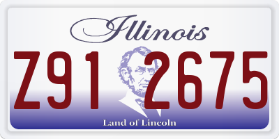 IL license plate Z912675