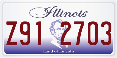 IL license plate Z912703