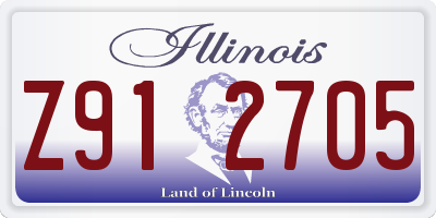 IL license plate Z912705