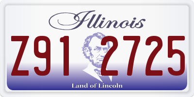 IL license plate Z912725