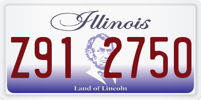 IL license plate Z912750