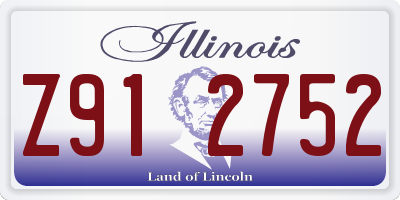 IL license plate Z912752