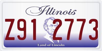 IL license plate Z912773
