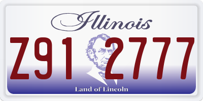 IL license plate Z912777