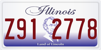 IL license plate Z912778