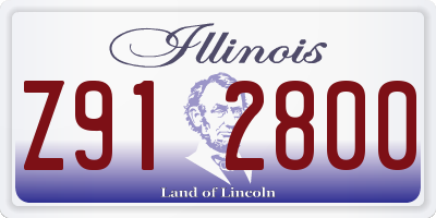 IL license plate Z912800
