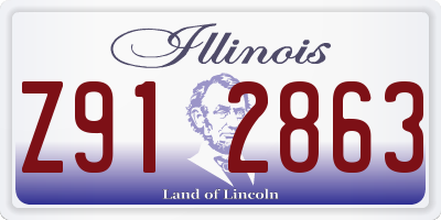 IL license plate Z912863