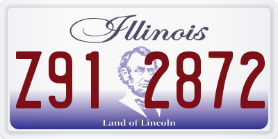 IL license plate Z912872