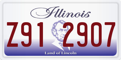 IL license plate Z912907