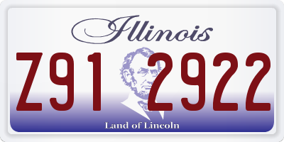 IL license plate Z912922