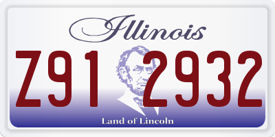IL license plate Z912932