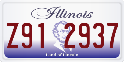 IL license plate Z912937