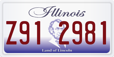IL license plate Z912981