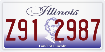 IL license plate Z912987