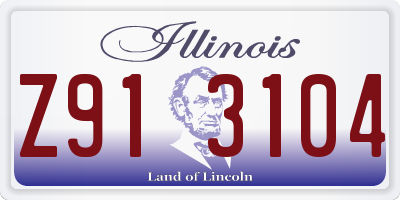 IL license plate Z913104