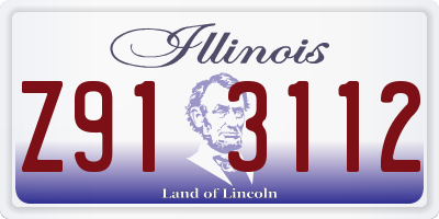 IL license plate Z913112