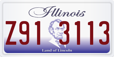 IL license plate Z913113