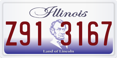 IL license plate Z913167