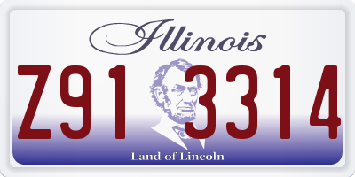 IL license plate Z913314