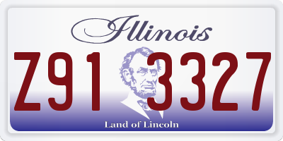 IL license plate Z913327