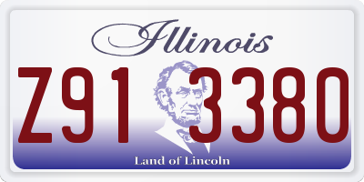 IL license plate Z913380