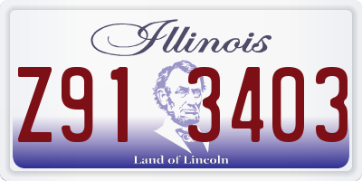 IL license plate Z913403