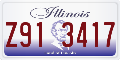 IL license plate Z913417