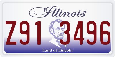 IL license plate Z913496