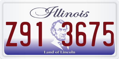 IL license plate Z913675