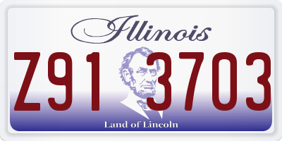 IL license plate Z913703