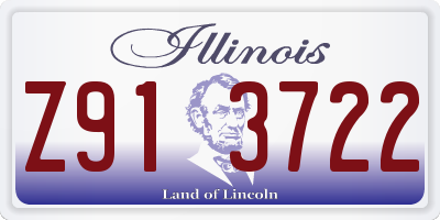 IL license plate Z913722