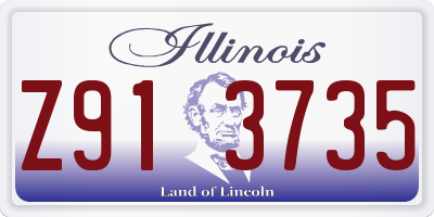 IL license plate Z913735
