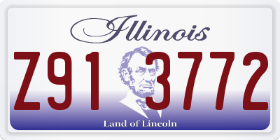 IL license plate Z913772