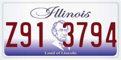 IL license plate Z913794