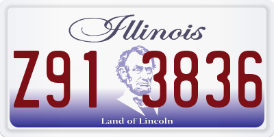 IL license plate Z913836