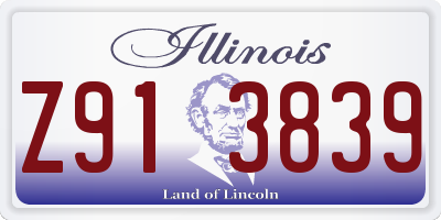 IL license plate Z913839