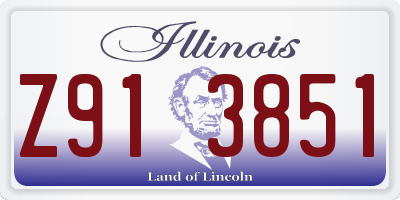 IL license plate Z913851